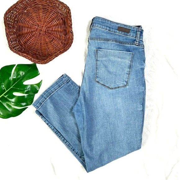 Kut From The Kloth High Rise Cropped Straight Leg Medium Wash Denim Jean Sz 12 - Picture 1 of 16